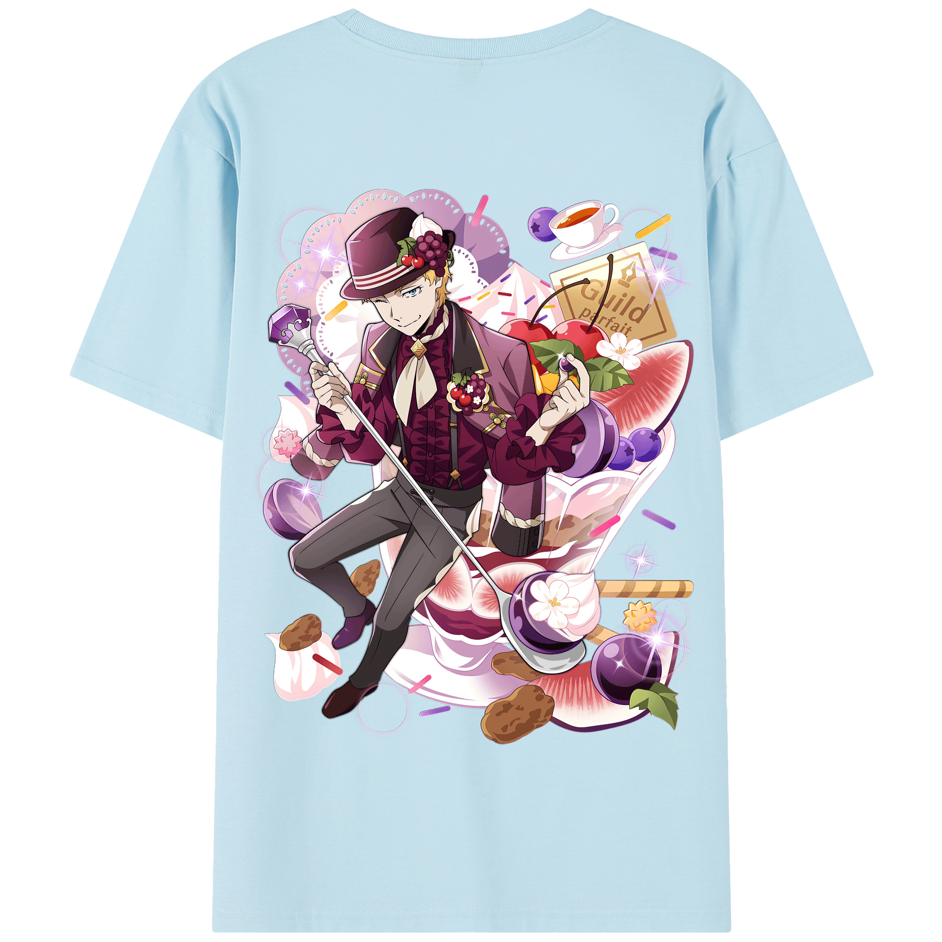 （画像用） 文豪ストレイドッグス Bungo Stray Dogs 綿100％半袖Tシャツ（背面プリント）